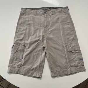 Vintage Rusty Cargo Shorts Mens Tag Size 33 Grey Nylon